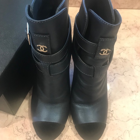 Chanel Boots Booties Heels Blue - Picture 7 of 9